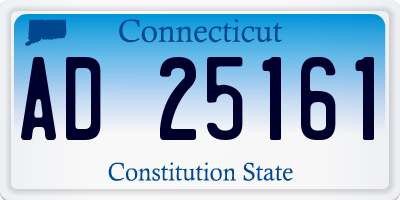 CT license plate AD25161