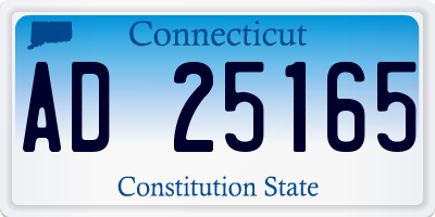 CT license plate AD25165
