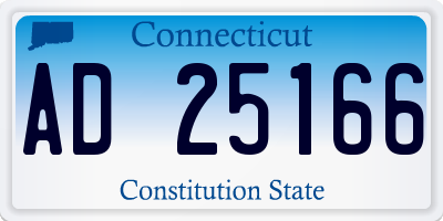 CT license plate AD25166