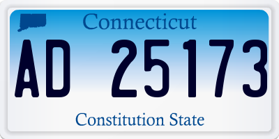 CT license plate AD25173