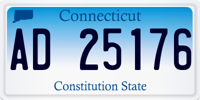 CT license plate AD25176