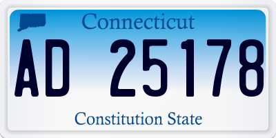 CT license plate AD25178