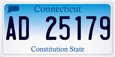CT license plate AD25179