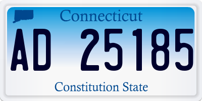 CT license plate AD25185