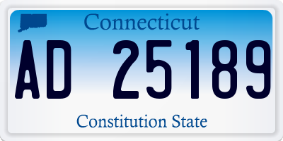 CT license plate AD25189