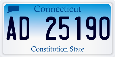 CT license plate AD25190