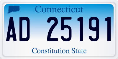 CT license plate AD25191