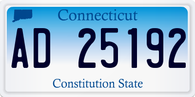 CT license plate AD25192
