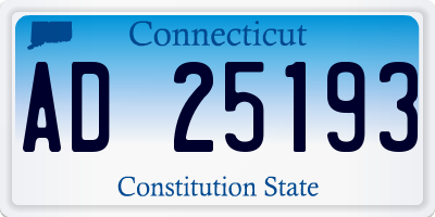 CT license plate AD25193