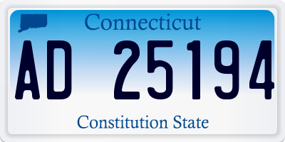 CT license plate AD25194