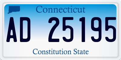 CT license plate AD25195