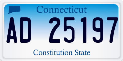 CT license plate AD25197