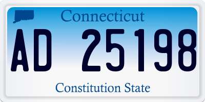CT license plate AD25198
