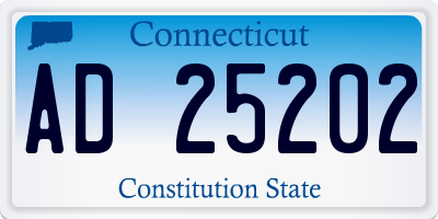 CT license plate AD25202