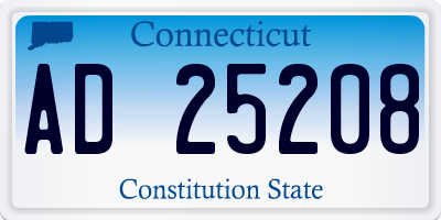 CT license plate AD25208