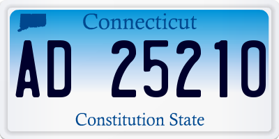 CT license plate AD25210