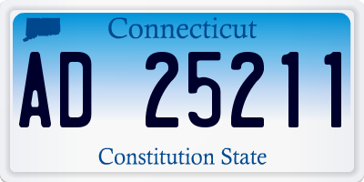 CT license plate AD25211