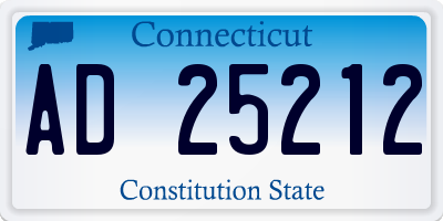 CT license plate AD25212