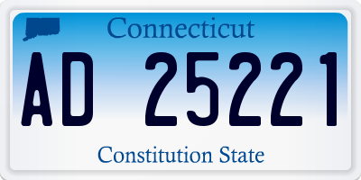CT license plate AD25221