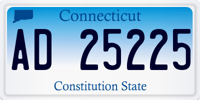 CT license plate AD25225
