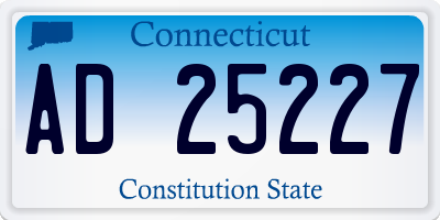CT license plate AD25227