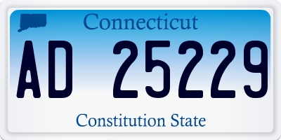CT license plate AD25229