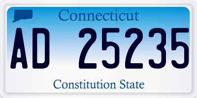 CT license plate AD25235