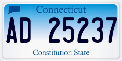 CT license plate AD25237