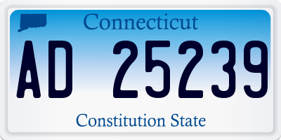 CT license plate AD25239
