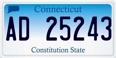 CT license plate AD25243