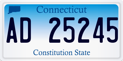 CT license plate AD25245