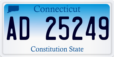 CT license plate AD25249