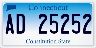 CT license plate AD25252
