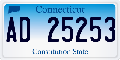CT license plate AD25253