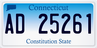 CT license plate AD25261