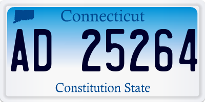 CT license plate AD25264