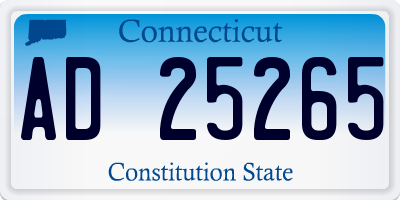 CT license plate AD25265