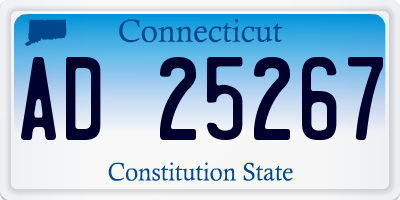 CT license plate AD25267