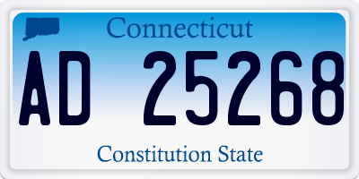 CT license plate AD25268