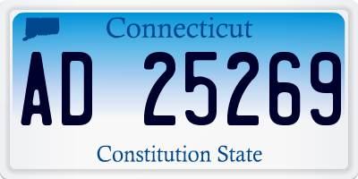 CT license plate AD25269