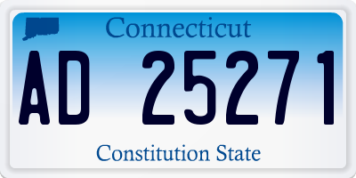 CT license plate AD25271