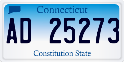 CT license plate AD25273