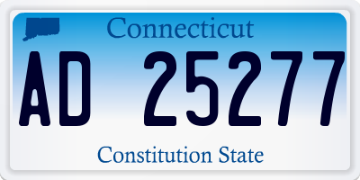 CT license plate AD25277