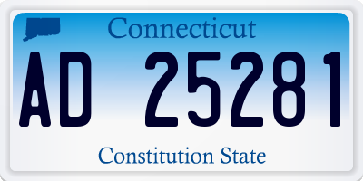 CT license plate AD25281