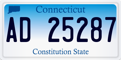 CT license plate AD25287