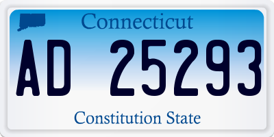 CT license plate AD25293