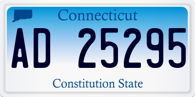 CT license plate AD25295
