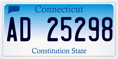 CT license plate AD25298