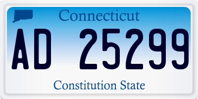 CT license plate AD25299