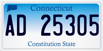 CT license plate AD25305